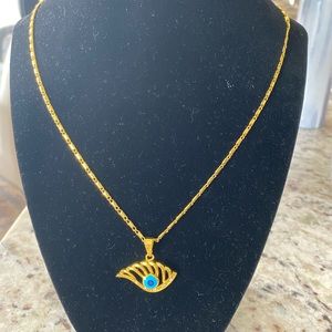 Gold evil eye pendant 3/$30